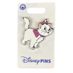 2023 Disney Parks The Aristocats Marie Cat Pink Glitter Bow OE Pin